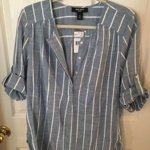 Tunic blue and white